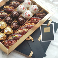 Boîte rigide de luxe pour desserts Boîtes cadeaux vides en papier de baklava Boîte personnalisée de dates du Moyen-Orient