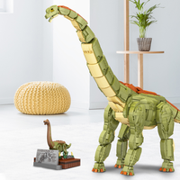 Juego de bloques de construcción de dinosaurios para manualidades, rompecabezas 3D, juguetes educativos de plástico, montaje de modelo, novedad, novedad de 2017