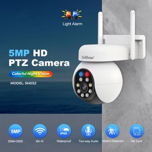 Cámara <span class=keywords><strong>SriHome</strong></span> SH052 Wifi 5MP Inalámbrica PTZ IP con IA, Seguimiento Automático, Alarma de Sonido y Luz, Visión Nocturna en Color Starlight - Product Image 2