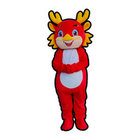 Tenue de poupée de dessin animé Année du Dragon, Mascotte du Dragon du Nouvel An, pour événements et spectacles, représentant le Dieu de la Richesse du Zodiaque