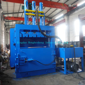 Doppel zylinder 200 Tonnen hydraulische vertikale Ballen presse zum Verpacken Karton Kunststoff folie Karton Dose Aluminium Edelstahl - Product Image 1