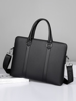 Sac de transport horizontal en PU texturé pour homme, idéal pour les voyages d'affaires, grande capacité