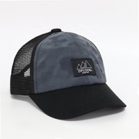 Topi Trucker 6 Panel Pria Model Lengkung, Motif Camo, Logo Bordir Custom, Cocok untuk Hiking dan Olahraga Luar Ruangan, Terlaris