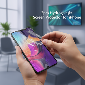 Hydrogel Screen Protector For iPhone 15 14 13 12 11 Pro Max SE X XS <b>XR</b> 8 7 2Pcs Soft Film Protector - Product Image 2