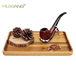 MUXIANG Wood Tobacco Tray With <b>Pipe</b> <b>Stand</b> And Pinecone Decor For Smoking Accessories - Product Image 1