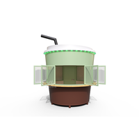Chariot de Restauration Mobile Thème Fraise et Chocolat pour la Découpe de Fruits Frais et la Préparation de Chocolat Chaud – Idéal pour Événements Festifs et Traiteur