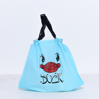"Canard jaune" sac à cordon en plastique personnalisé HDPE LDPE avec emballage coloré à poignée durable pour sacs à provisions cadeaux