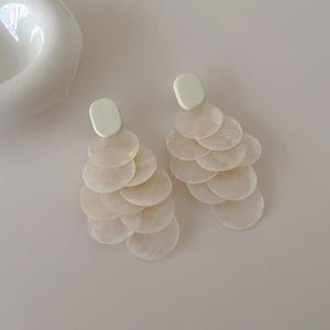 2025 nouveau gros élégant Vintage coquille boucles d'oreilles pour les femmes personnalisé gros bijoux de mode-pour les mariages et les fêtes - Product Image 1