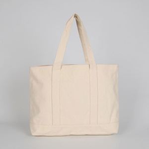 Bolsas de Mano Grandes de Lona Encerada de Algodón Resistente con Bolsillo Exterior, de Fábrica BSCI, Personalizables con Logotipos para Compras - Product Image 3
