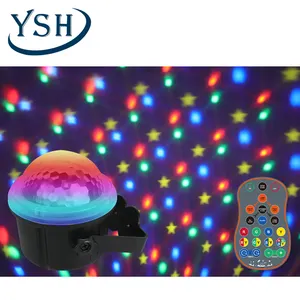 사운드 활성화 회전 디스코 볼 DJ 파티 조명 3W 3LED RGB LED 무대 조명 크리스마스 웨딩 사운드 파티 조명