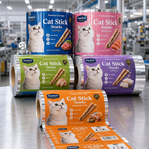 Película de Embalaje para Snacks de Mascotas con Impresión Personalizada, Material de Embalaje Laminado de Alta Barrera de Grado Alimenticio - Product Image 1