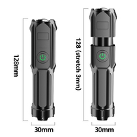 Linterna LED Recargable con Manivela, Resistente al Agua, con Zoom, Doble Carga, para Camping, Senderismo, Emergencias, de Bolsillo
