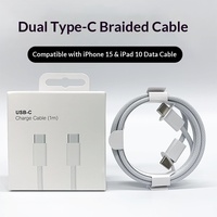 Compatible avec iPhone 15, câble de charge rapide USB-C/PD tressé pour iPhone, iPad, ordinateurs portables