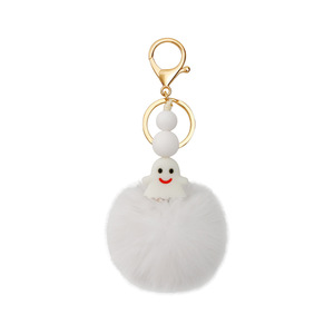 Offre Spéciale – <span class=keywords><strong>Mini</strong></span> <span class=keywords><strong>Pompon</strong></span> Noir et Blanc Personnalisable, Accessoire de Sac Lumineux Tressé Écologique, Décoration de Porte-clés Mignon de Dessin Animé - Product Image 5