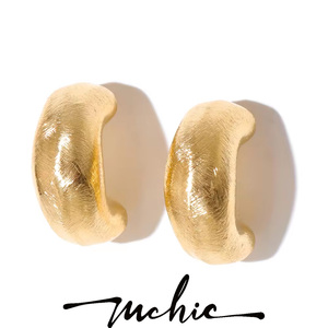 <span class=keywords><strong>Orecchini</strong></span> a Cerchio Mchic 904 dal Design Raffinato, in Acciaio Inossidabile Placcato Oro, a Forma di C, per Vendita all'Ingrosso Vintage - Product Image 1