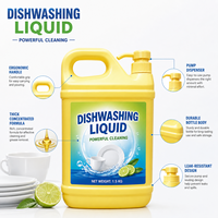 Liquide vaisselle ménager jetable OEM écologique, antibactérien, multi-usages, formule sûre, parfum citron gingembre