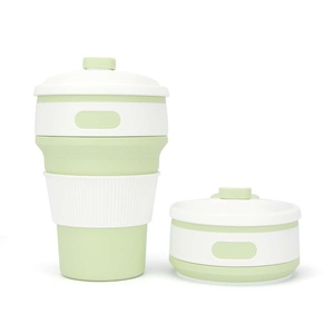 Food-grade PP Collapsible Coffee Cup Portable Leak-Proof <b>Reusable</b> Cup with <b>Straw</b> - Product Image 6