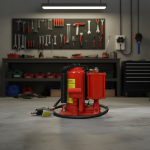 D0100X3IQIX Cric hydraulique pneumatique de 12 tonnes, entièrement soudé, 9,8-19,3 pouces, poignée manuelle pour voiture, camping-car, automobile - Product Image 2