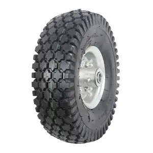 10-Inch Solid Wheel Replacement 4.10/3.50-4 Flat Free Tire And Wheel For Hand Truck Generator Gorilla Carts