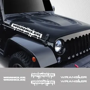 2PCS Car Hood Cover <strong>Engine</strong> Stickers for Jeep Wrangler JK JL TJ YJ Unlimited DIY Exterior Tuning Accessories PVC Bonnet Decals. - Product Image 3