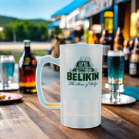 Offre Spéciale – Gobelet Réutilisable Classique Transparent en PP de 24 oz avec Poignée pour Boissons et Bières