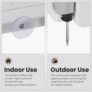 Corral de Plástico Resistente para Perros, de Doble Capa, Moldeado por Soplado, para Interiores/Exteriores, con Puerta con Cerradura para Mascotas Pequeñas - Product Image 3