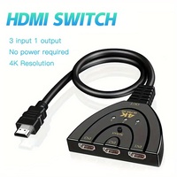 3-Port HD Switcher seçici için HDMI dağıtıcı 4K 1080P 3D oyuncu uyumlu Full HD 3-in-1 Out Video bölücüler ve dönüştürücüler"
