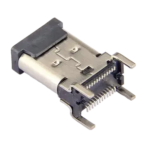 חברה ציבורית נשי זקוף PCB SMT H = 12.0 USB תקע זכר מחבר אנכי סוג C