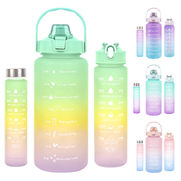 Bouteille d'eau étanche 3-en-1 en plastique bon marché logo personnalisé directement potable au lave-vaisselle pour la rentrée des classes