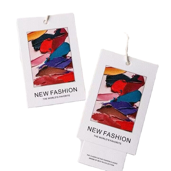 Custom High Quality hang Paper Tag Labels Price Tags for Clothes Garment Clothing hang Tags