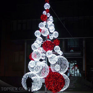 شجرة عيد الميلاد العملاقة المصنوعة بالجملة للمناطق الخارجية مصنوعة من المخروط المطاطي شجرة مضيئة بمصابيح LED لذكرى عيد الميلاد - Product Image 1