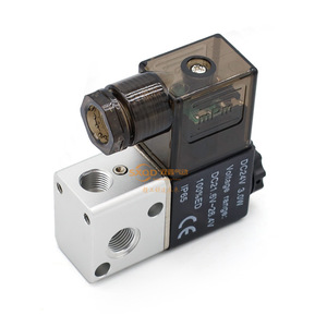 Vanne solénoïde à deux positions et trois voies Shuangxin 3V1 06 DC24V 1/4 po à commande directe pour gaz - Product Image 2