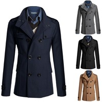 Veste d'extérieur décontractée coupe ajustée coupe-vent à col montant pour homme en polyester avec logo frontal