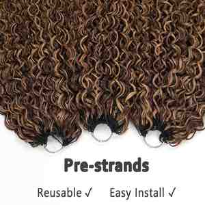 Extensions de cheveux humains brésiliens en plumes, crochetées, vierges Remy, invisibles, double épaisseur, super adhésives, de haute qualité - Product Image 3