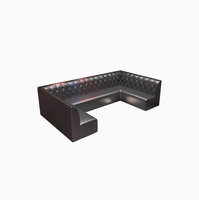 Ensemble de meubles de restaurant en vente Cabine de canapé à ossature en bois avec tissu en cuir