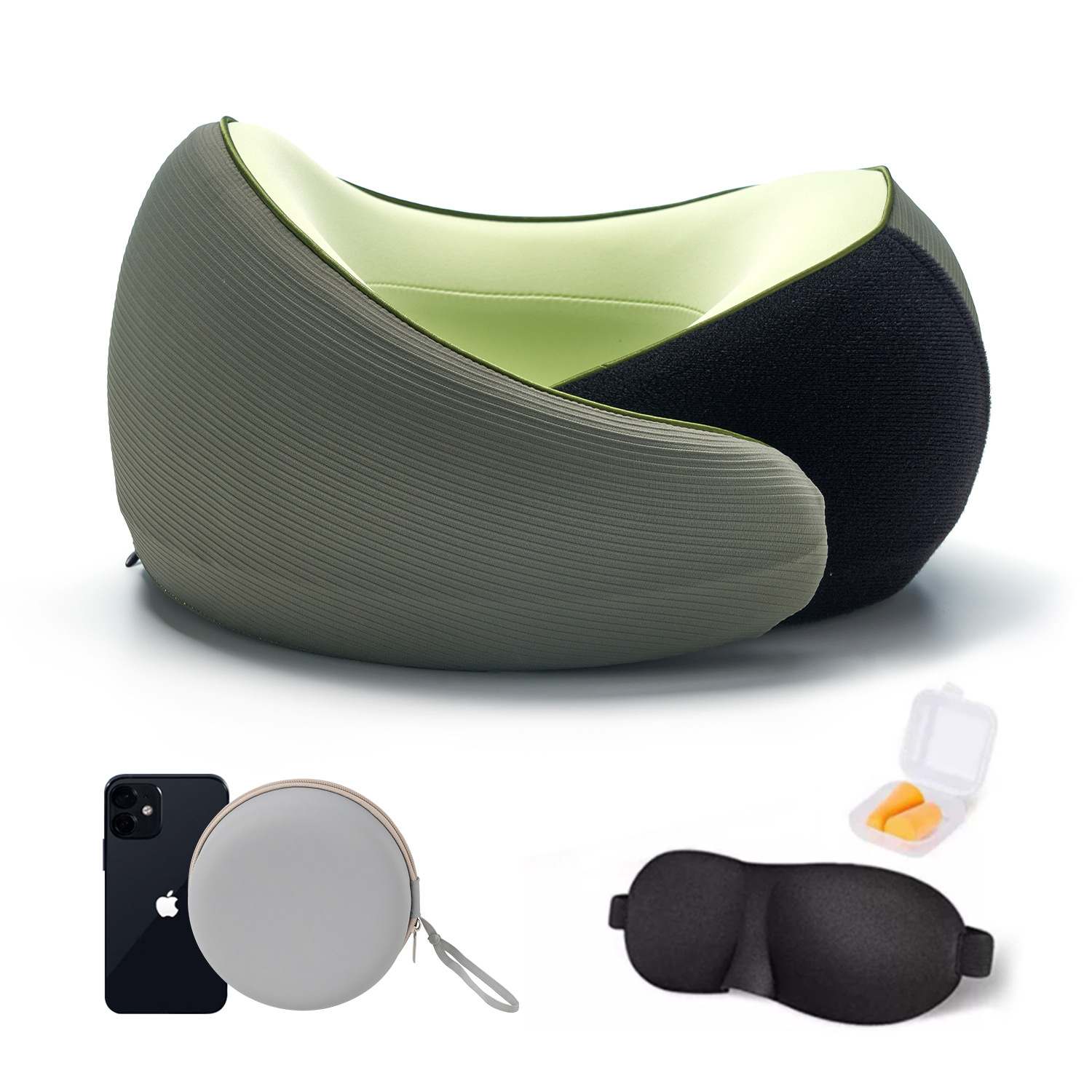 Juego de cajas de almacenamiento verde claro.