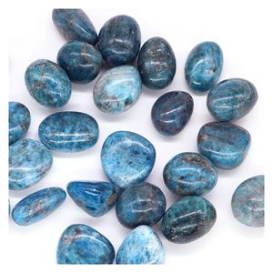 Pierre roulée d'apatite bleue en gros, très demandée, [boho] – Pierre décorative sculptée brute pour attirer la richesse - Product Image 4