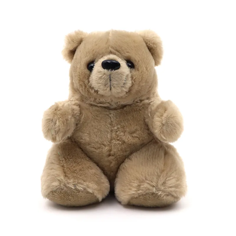 ODM all'ingrosso carino bambino personalizzato farcito peluche piccolo orso bruno bambola a pelo corto animale natale peluche orso