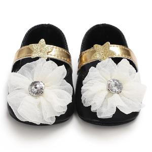 Chaussures <span class=keywords><strong>de</strong></span> princesse à fleurs pour bébés filles, baskets à semelle souple or scintillantes, avec grand nœud, pour premiers <span class=keywords><strong>pas</strong></span>, anniversaire, - Product Image 6