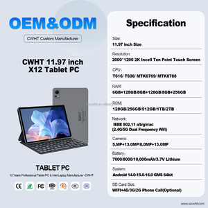 Supplier 2K Incell FHD 12-inch Tablet 4G LTE Android15 <strong>Pad</strong> Pro 12GB+512GB 10000mAh T616 MTK Processor for Business Office - Product Image 3