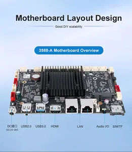 CPU Rockchip RK3588A 3568A Android placa base para PC Industrial con 2GB/4GB RAM 8G/16G SSD DC 12-36V 6 * USB 2 K, 2 K - Product Image 4