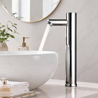 Lavabo de Baño de Cerámica sin Contacto ZOGII de Alta Calidad, Diseño Moderno, de un Solo Orificio, de Latón, con 5 Años de Garantía, Resistente al Agua en Caso de Emergencia