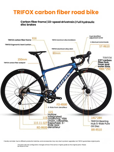 TRIF | Vélo <span class=keywords><strong>de</strong></span> route en fibre <span class=keywords><strong>de</strong></span> carbone OX avec fourche et <span class=keywords><strong>tige</strong></span> <span class=keywords><strong>de</strong></span> <span class=keywords><strong>selle</strong></span> en fibre <span class=keywords><strong>de</strong></span> carbone, coussin <span class=keywords><strong>de</strong></span> <span class=keywords><strong>selle</strong></span> ergonomique pour les longues distances - Product Image 5