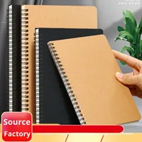 Carnet de notes personnalisé avec logo imprimé sur couverture en papier kraft A5, reliure spirale, cadeau