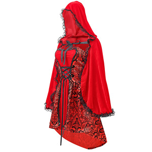 2026 niña mujer encaje princesa Cosplay traje Sexy <span class=keywords><strong>Caperucita</strong></span> <span class=keywords><strong>Roja</strong></span> vestido tejido Navidad <span class=keywords><strong>capa</strong></span> adultos carnaval trajes - Product Image 6
