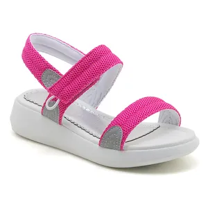 Fushia Two Band straps wedges children's fashionable sporty sandals Textile kids Casual Shoes