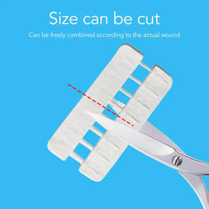 แผ่นปิดแผลใสแบบซิปล็อค 1 แถว/3 แถว/10 แถว สำหรับปฐมพยาบาล ไม่ต้องเย็บ ปิดแผลด้วยซิปทางการแพทย์ - Product Image 2