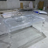 Meubles acryliques transparents délicats de haute qualité directs d'usine Table de mariage acrylique transparent pour la fête d'événement