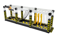 Set di Attrezzature Personalizzate per Percorso Ninja Commerciale, Parco Giochi al Coperto con Trampolini, Ostacoli, Parete da Arrampicata e Altalena a Corda