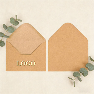 Custom Small <strong>Kraft</strong> Paper <strong>Envelope</strong> Expandable Wallet <strong>Envelope</strong> 120g Thickness for Cash Letter Ecommerce Business Packaging - Product Image 1